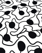 Minimalist Black White Abstract Pattern Rug