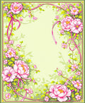 Peony Floral Ribbon Design Rug