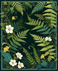 Lush Greenery With White Flower Accents Rug