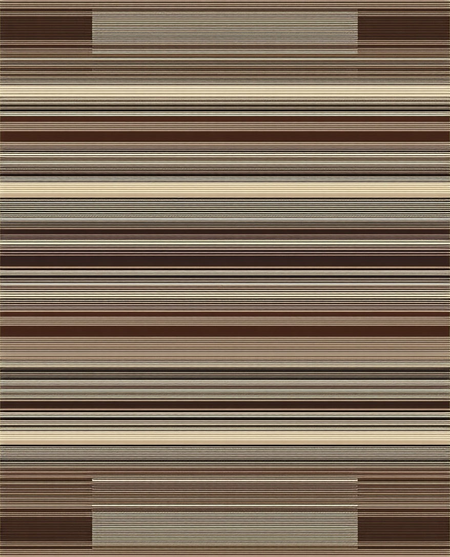 Earthy Tones Horizontal Stripe Design Rug