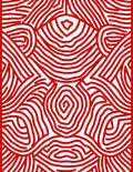 Abstract Red Swirls Pattern Rug