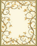 Elegant Floral Vine Art Nouveau Rug