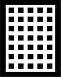 Bold Black White Grid Square Pattern Rug