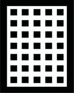 Bold Black White Grid Square Pattern Rug