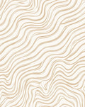 Textured Cream Beige Wavy Stripes Rug