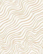 Textured Cream Beige Wavy Stripes Rug