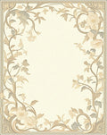 Elegant Floral Vines Pattern Rug
