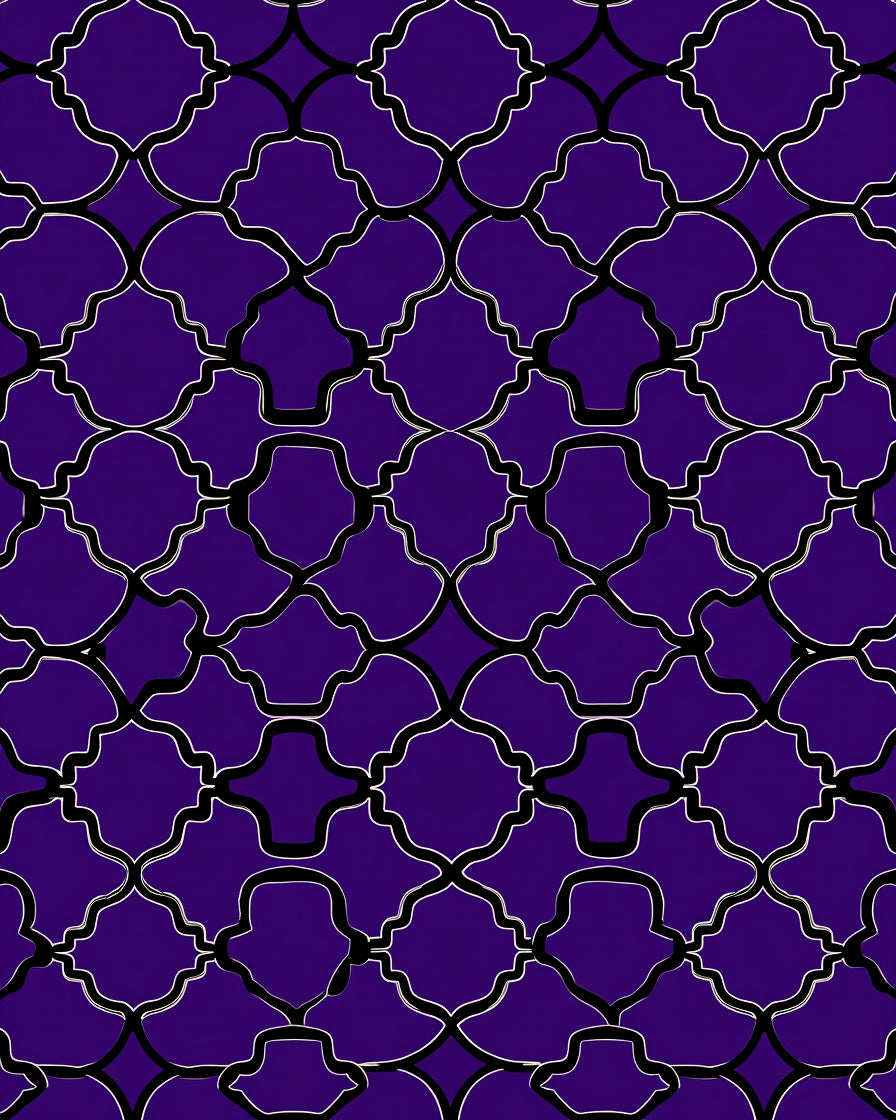 Royal Purple Trellis Pattern Rug