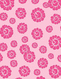 Pink Floral Swirl Pattern Rug