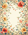 Vibrant Floral Vines Artistry Rug
