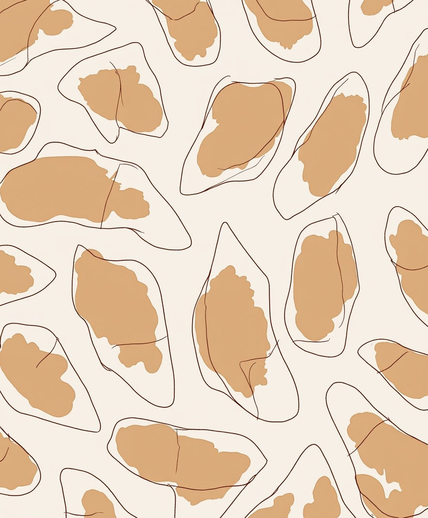 Organic shapes abstract pattern Rug