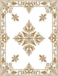 Art Nouveau Floral Scrollwork Design Rug