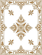 Art Nouveau Floral Scrollwork Design Rug