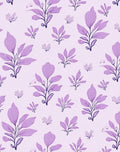 Purple Floral Patterned Botanical Design Rug