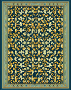 Floral Vines Garden Patterned Rug
