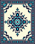 Ornate Medallion With Floral Accents Rug