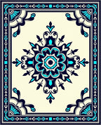 Ornate Medallion With Floral Accents Rug
