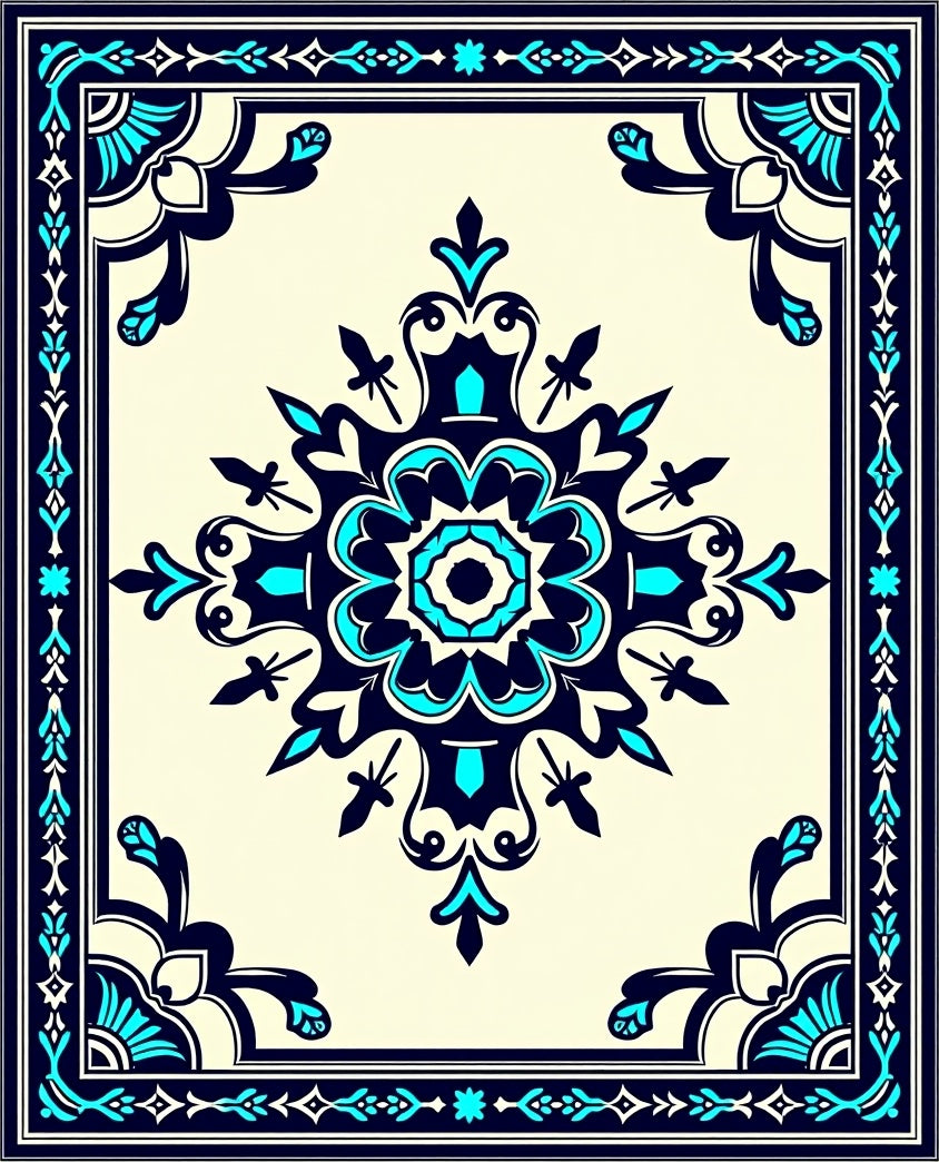Ornate Medallion With Floral Accents Rug