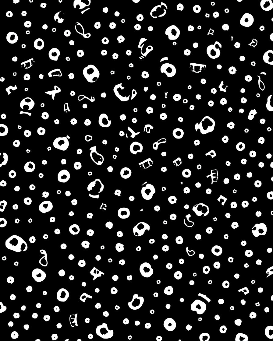 Abstract Scattered Shapes Pattern Design Rug