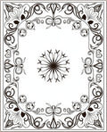 Ornate Floral Scrollwork Centerpiece Rug
