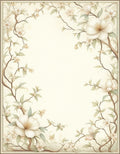 Delicate Floral Branches With Bloom Accents Rug