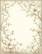 Delicate Floral Branches With Bloom Accents Rug
