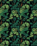 Vibrant Green Leafy Abstract Design Rug