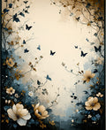 Ethereal Floral Butterfly Garden Design Rug