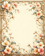 Floral Vine and Leaf Pattern Rug