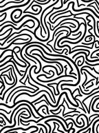 Abstract Black White Swirl Pattern Rug