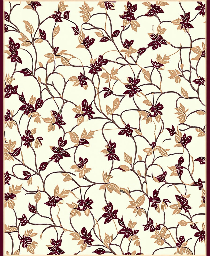Vine and Leaf Traditional Pattern Rug