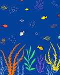 Underwater Fish and Coral Pattern Rug