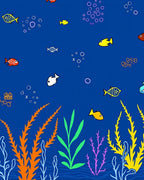 Underwater Fish and Coral Pattern Rug