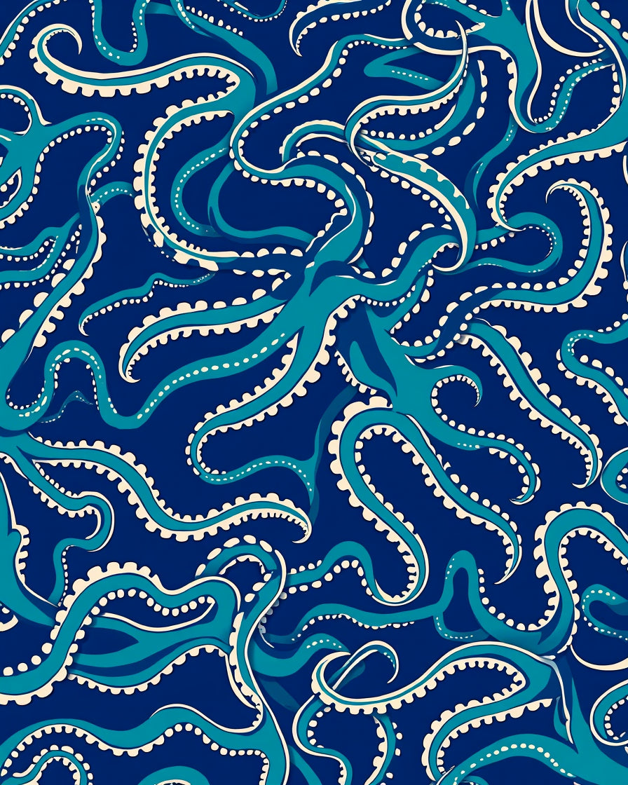 Deep Sea Tentacle Pattern Rug