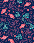 Coral Reef Fish Seaweed Pattern Rug