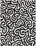 Abstract Swirl Line Pattern Rug