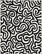 Abstract Swirl Line Pattern Rug