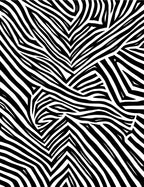 Bold Black White Wavy Stripes Rug