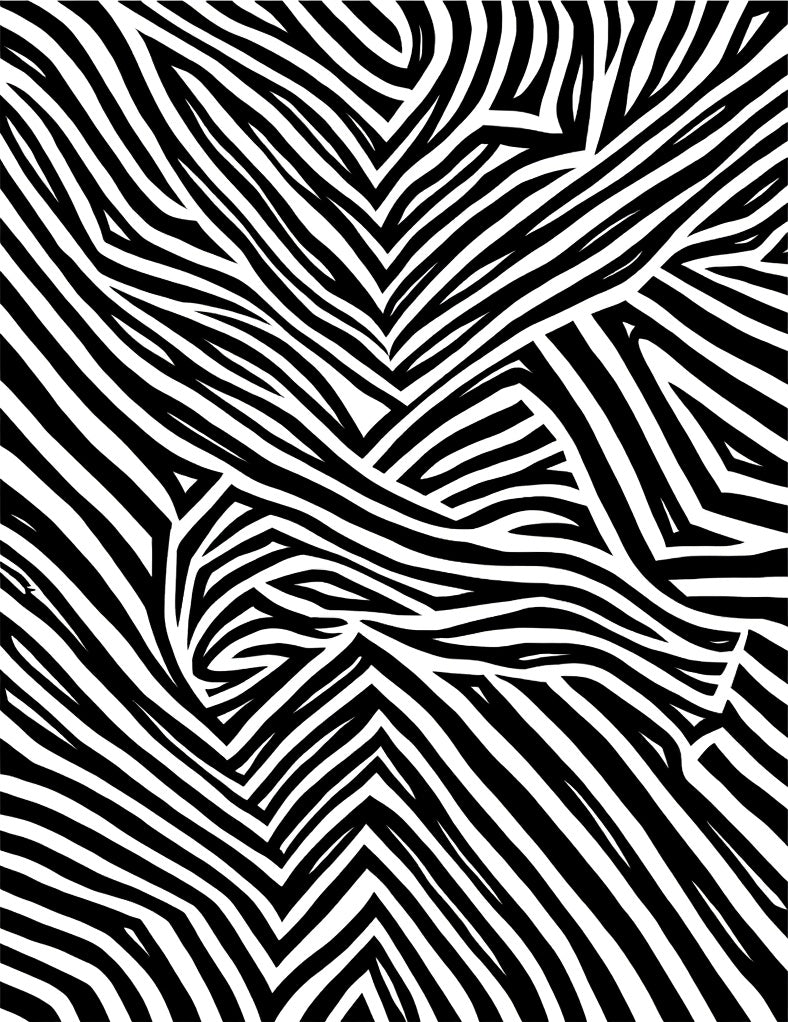 Bold Black White Wavy Stripes Rug