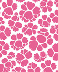Bold Pink Floral Pattern Rug