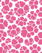 Bold Pink Floral Pattern Rug