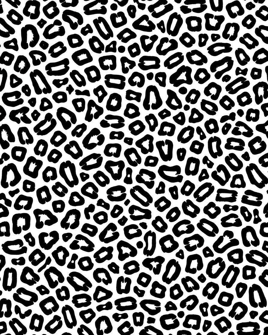 Bold Black Animal Print Pattern Rug