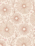 Charming Outline Floral And Star Pattern Rug