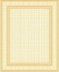 Intricate Golden Lattice And Border Rug