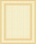 Intricate Golden Lattice And Border Rug