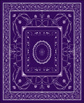 Deep Purple Floral Medallion Pattern Rug