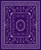 Deep Purple Floral Medallion Pattern Rug