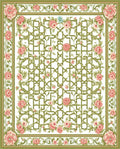 Vintage Lattice Floral Garden Rug