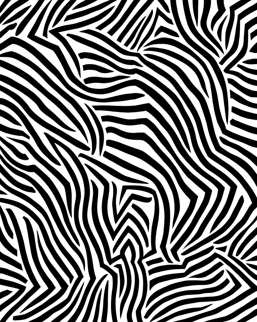 Abstract Zebra Print Pattern Rug
