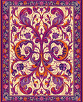 Vibrant Floral Patterned Persian Style Rug